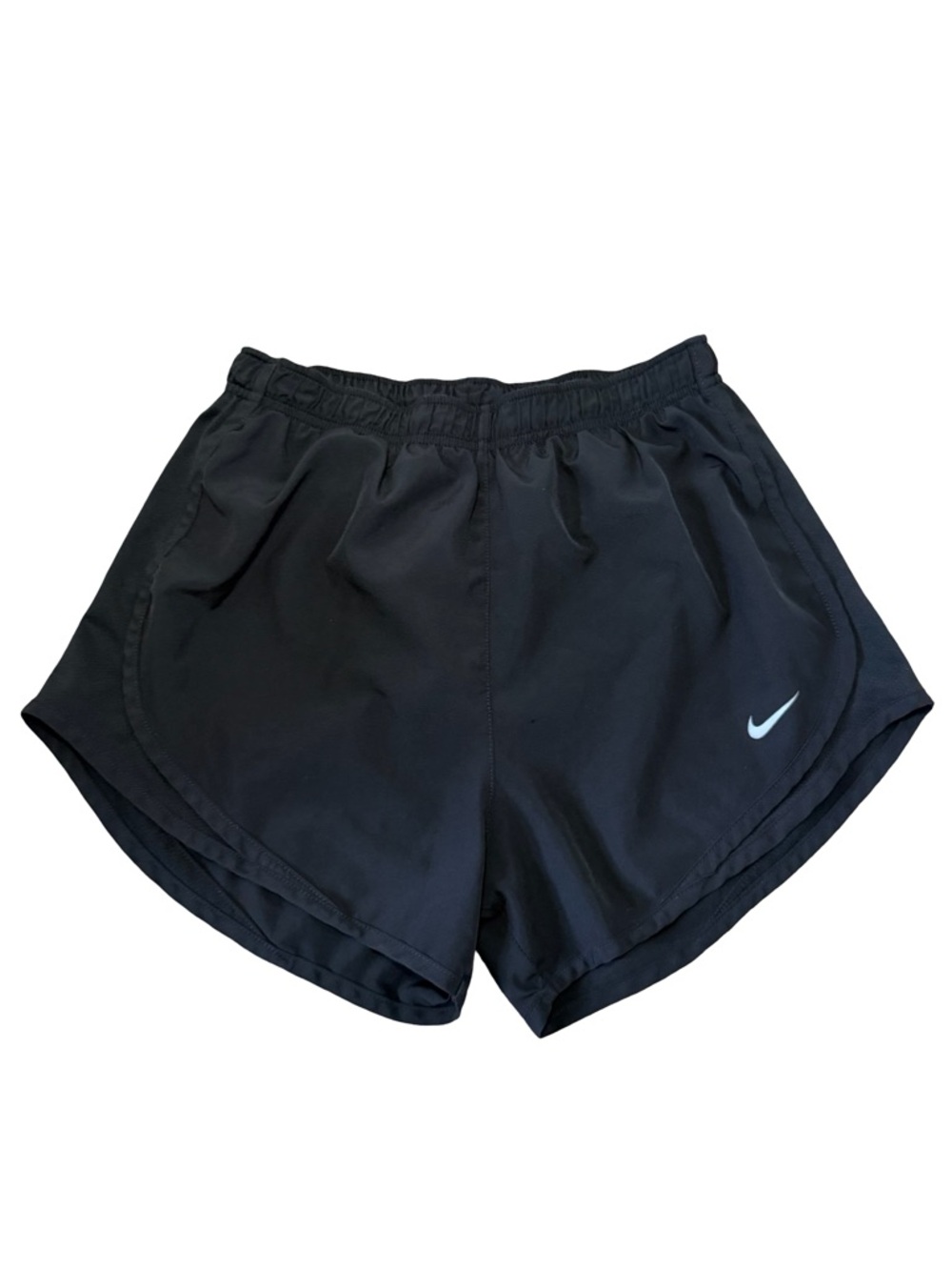 Nike Black Athletic Shorts with White Swoosh